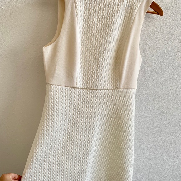 BCBG Fit and Flare Cream Dress Sz 4 - Picture 4 of 5